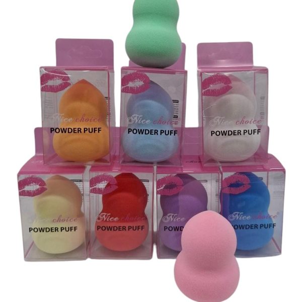 Esponja de latex para maquillaje en caja pvc transparente-88155