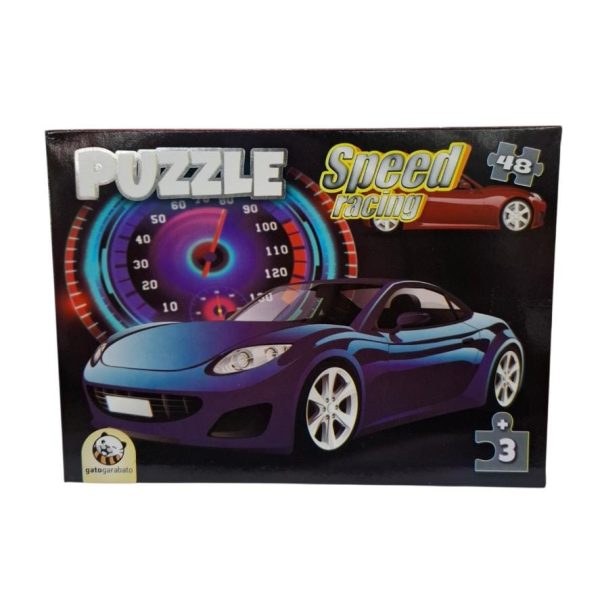 Rompecabezas 48 piezas en caja " speed racing"-18787 AUTO