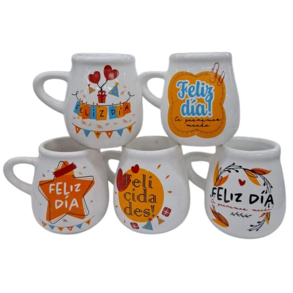 Mate ceramica con asa "FELIZ DIA"-91023