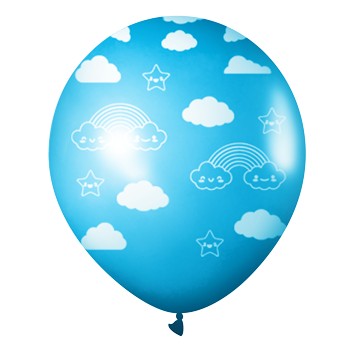 GLOBOS 12" X 8U NUBES CELESTES- 00221