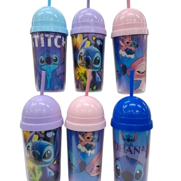 Vaso termico LILO & STITCH con tapa y sorbete- 93497
