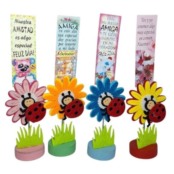 Adorno porta papel flor con aplique - 56822