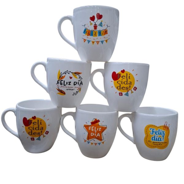 Taza bombe ceramica 475cc FELIZ DIA-FELICIDADES-90004