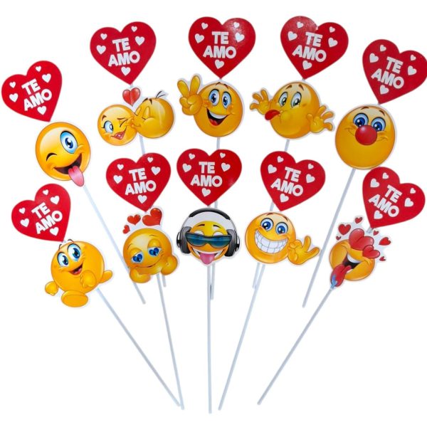 Corazon y Emogi con varilla "Te amo" - 66