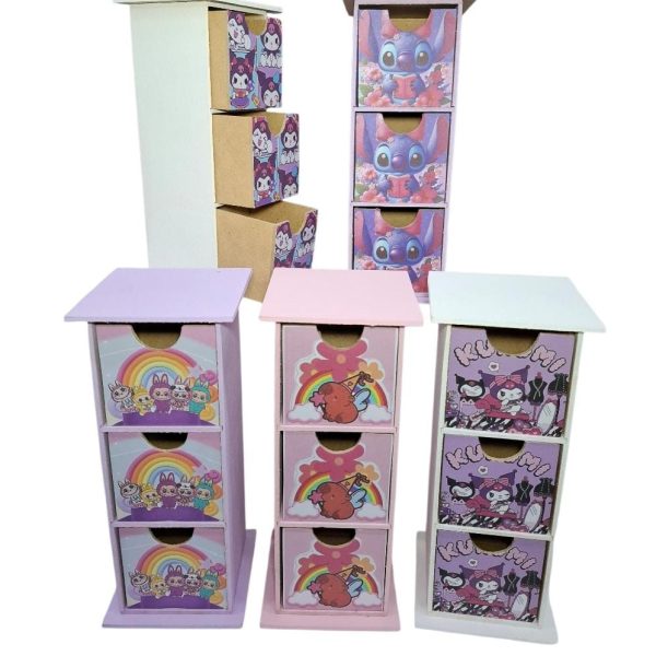 Caja multiuso con 3 cajones 25x8 -4277