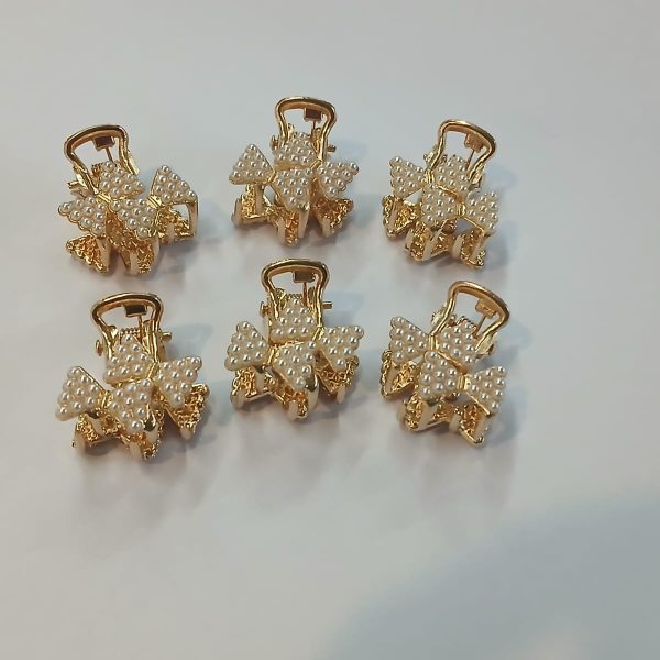 Broche mini metal con microperlas x6u- 17671