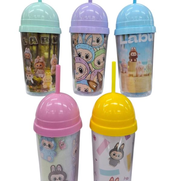 Vaso termico LABUBU tapa esfera con sorbete- 9342