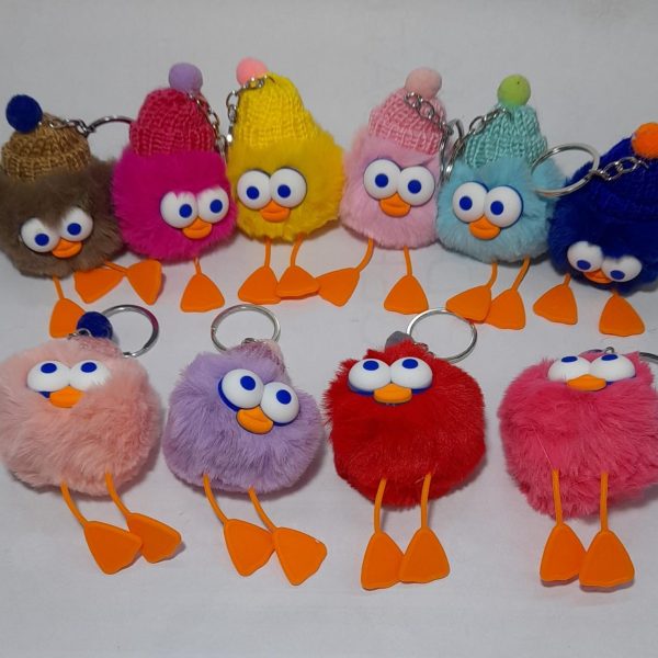 LLAVERO PELUCHE OJITOS C/GORRO Y PATAS-70009