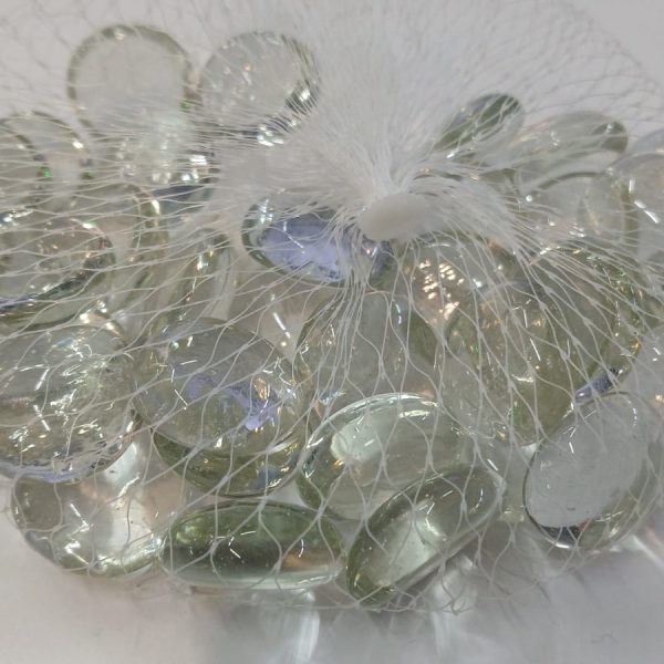 Gemas de vidrio blancas transparentes- 31787
