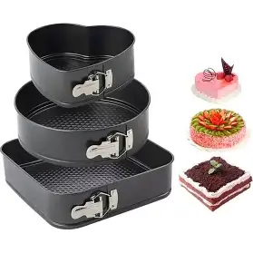 Set x 3 moldes desmontables para tortas en caja- 39847