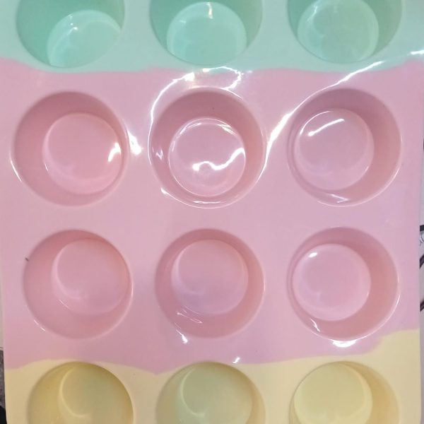 Molde silicona para 12 cup cakes -06821