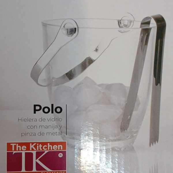 Hielera de vidrio con manija y pinza metal- 84981