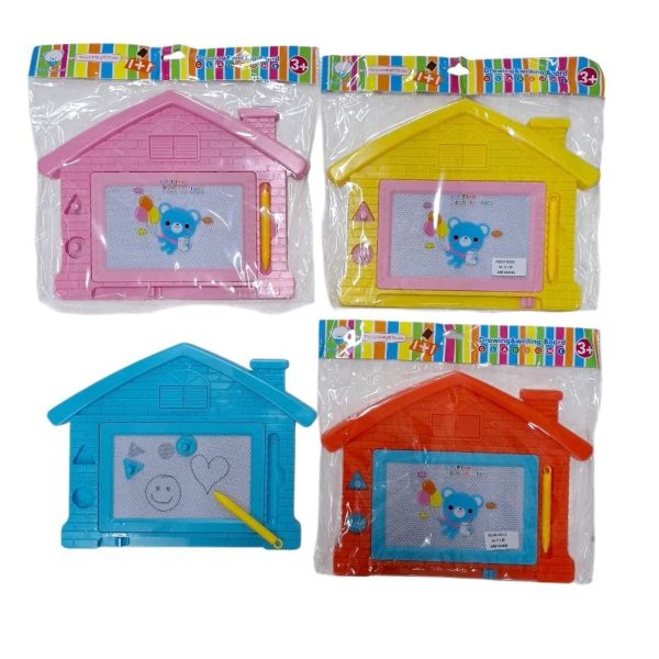 Pizarra magica casita 30x23 con sellitos- 4002