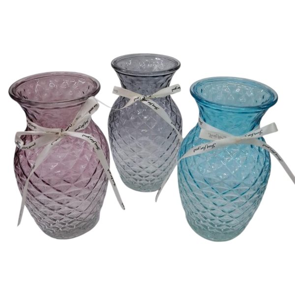 Florero vidrio color 20cm-12171