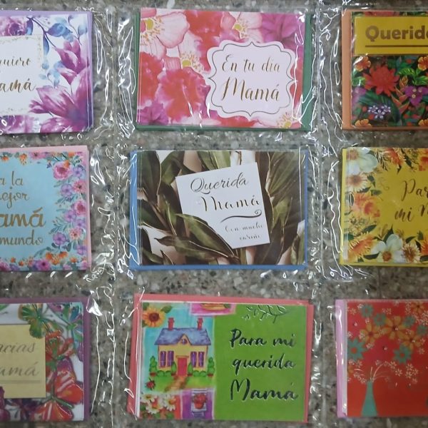 Tarjetas 13x9cm con sobre MAMA x 45u surtidas-2015