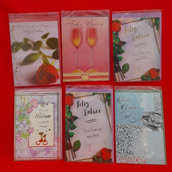 Tarjeta triple con sobre BODA-ENLACE- 74