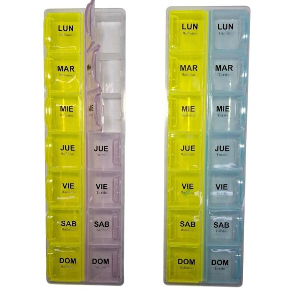 Pastillero grande bicolor 7 dias mañana-tarde: 90025