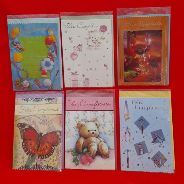 Tarjeta triple con sobre CUMPLEAÑOS- 59