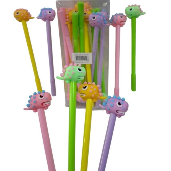 Lapicera x12u con capuchon  infantil DINO-00496