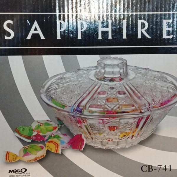 Caramelera de vidrio con tapa 17x8cm- 81142