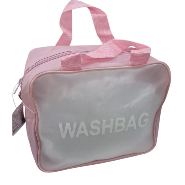 Porta cosmeticos 26x22 WHASHBAG rosa frente opalina- 1877