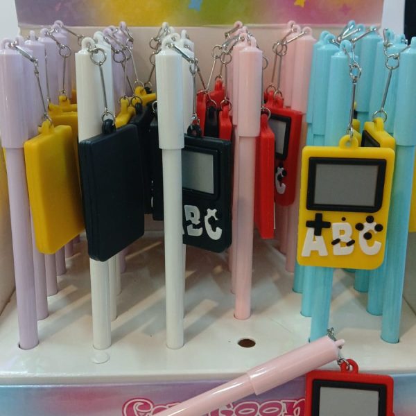 Lapicera infantil con dige  game de goma colgante- 00038