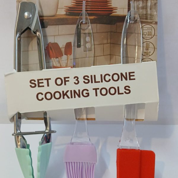 Set reposteria 3 pzas- pinza-pincel y espatula silicona-06805