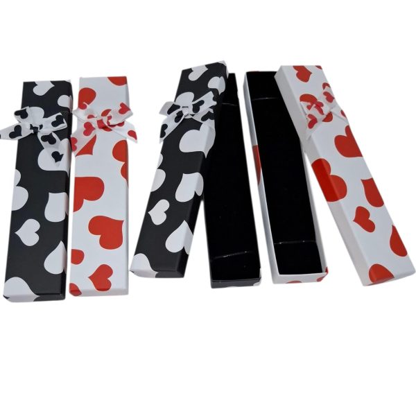 Estuche para cadenas 4x20cm corazones- 8102