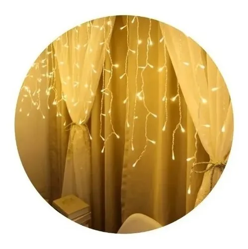 Cortina de 192 luces led blanca fria 3mt x60 cm-ZLE-LN201-11031