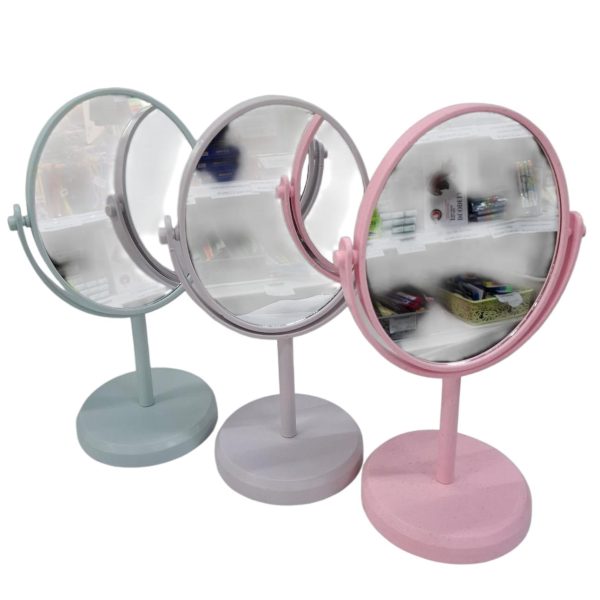 Espejo ovalado doble faz 16 cm con pie- 48566