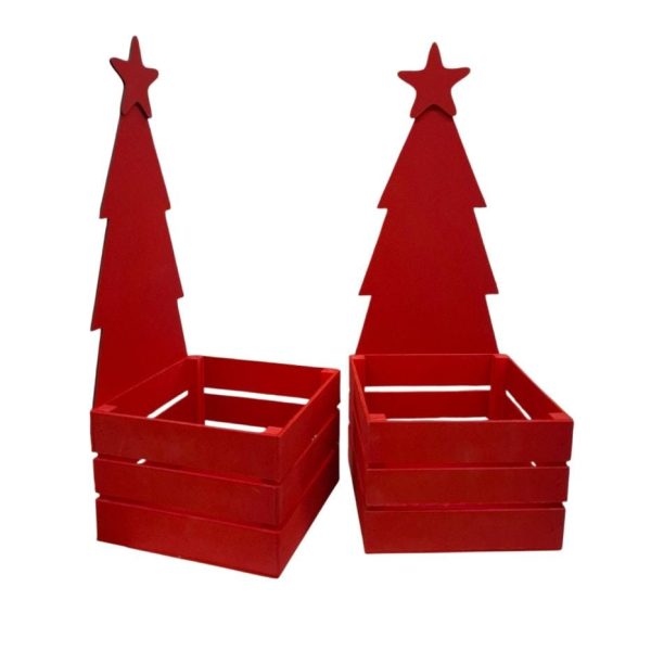 Cajon con Pino 45x20 multiuso ROJO-20733