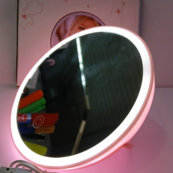 Espejo con luz carga usb y a pilas- 23386