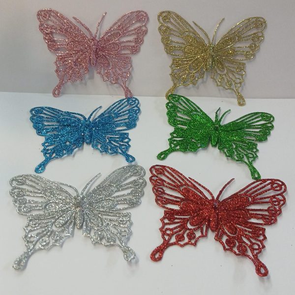 Mariposas caladas gibreadas x 6u surt. color- 80236