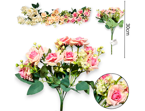 Ramo 30 cm x10 rositas- 08486