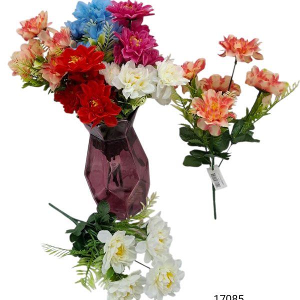 Ramo 30 cm x 5 flores con hojas- 17085