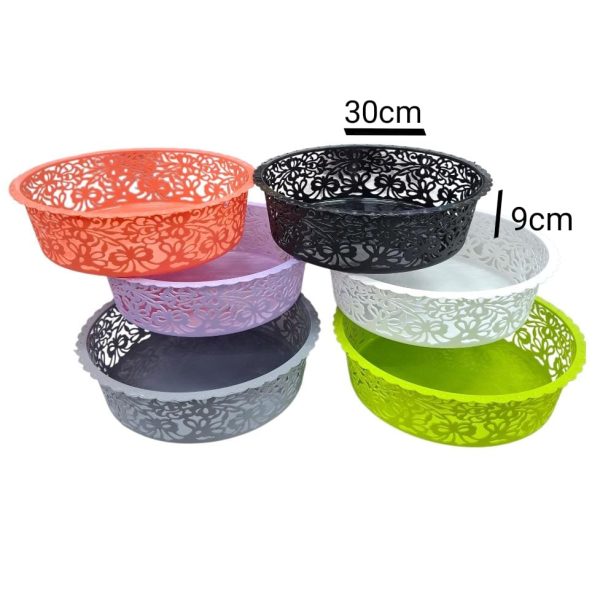 Canasto organizador calado redondo 30x9Cm- 91514