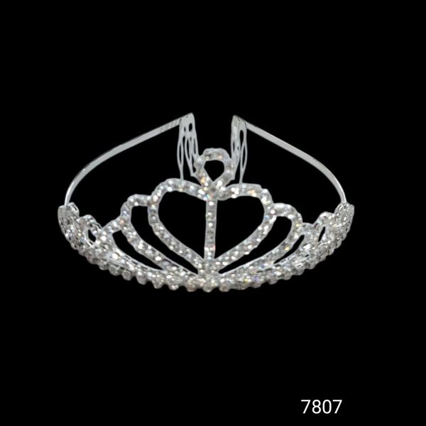 Tiara plateada STRASS-7807