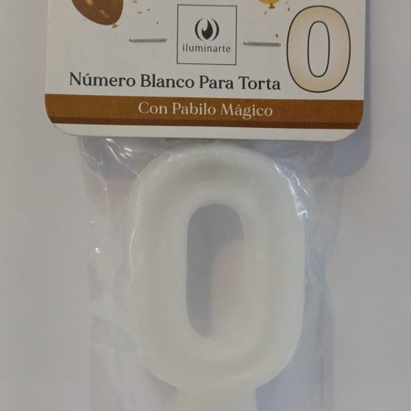 Vela Numero 0 BLANCO- 03489