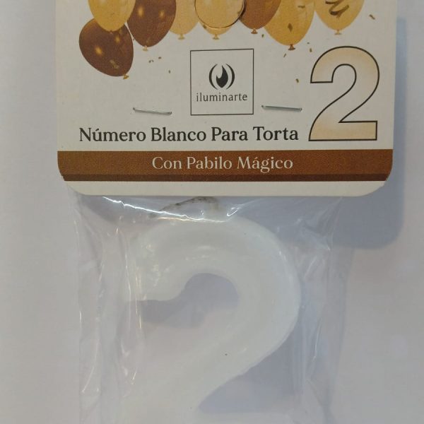 Vela Numero 2 BLANCO-03491