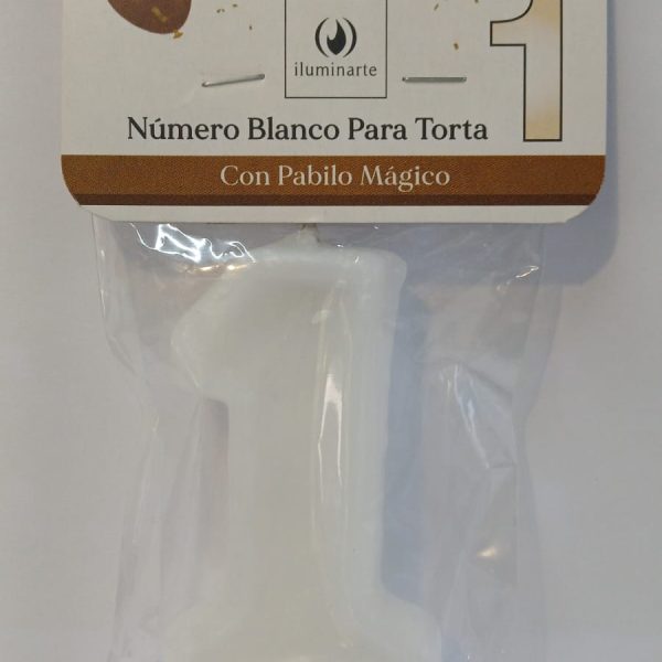 Vela Numero 1 BLANCO - 03490