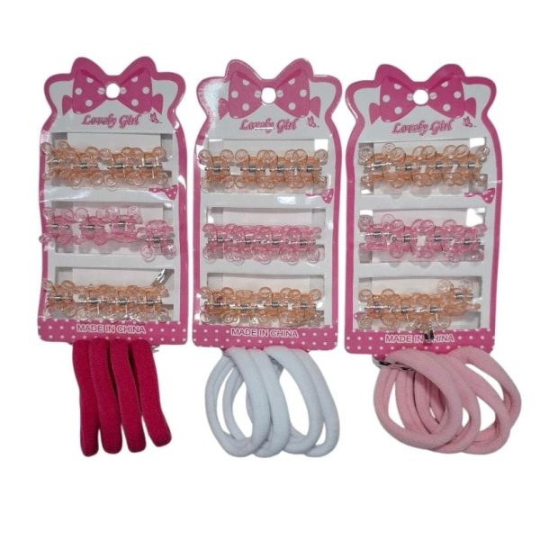 Mini broche  ratoncita +4 colitas en blister- 23452