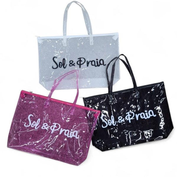 Bolso playero cristal color 53x35 cm- 00117