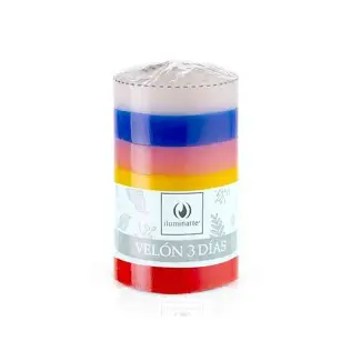 Vela 3 dias- 7 colores- 12071