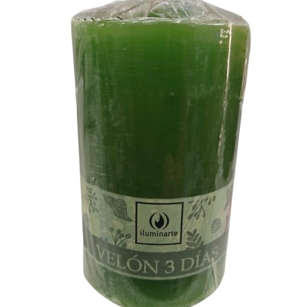 Vela 3 dias  -8cm-VERDE- 12071V
