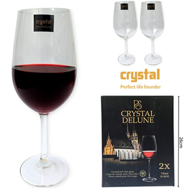 Copas para vino  750ML X 2U en caja-20482