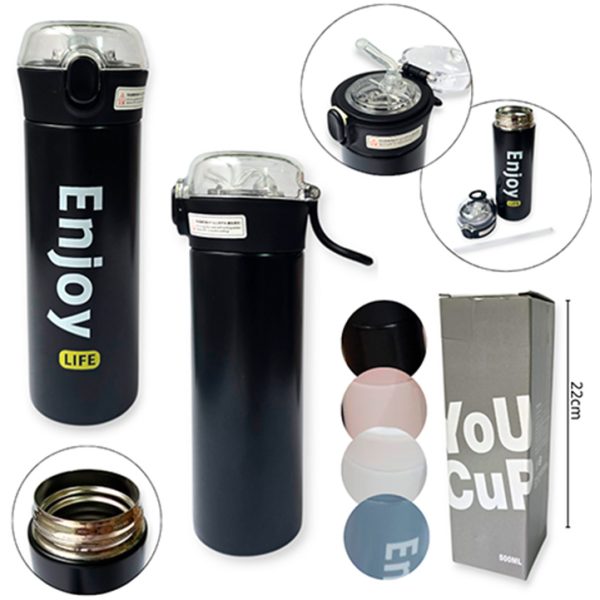 Botella termica 500ml doble acero 304- 21567