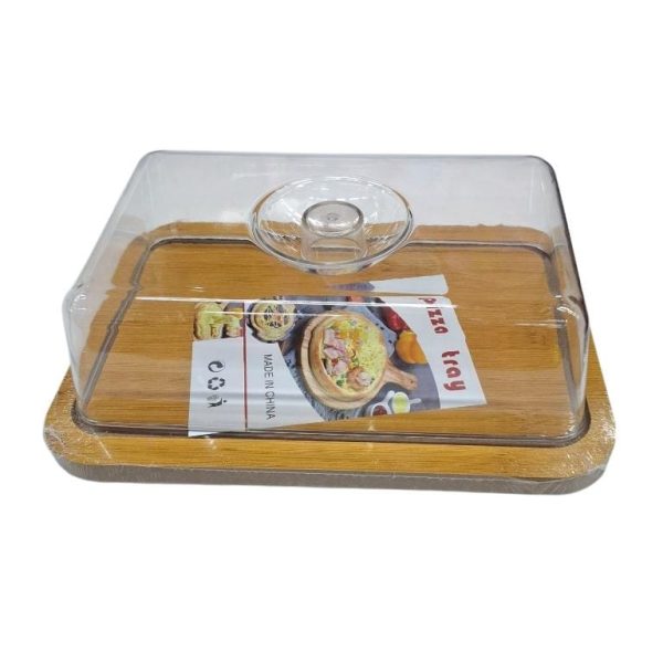 Madera Rectan 27x19 con tapa acrilica- 52327