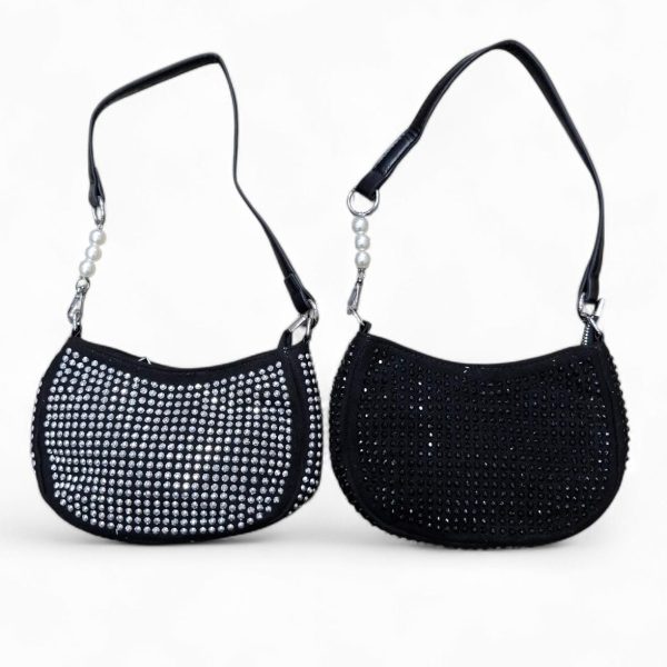 Cartera ocasion con aplique simil strass 22x12cm- 34567
