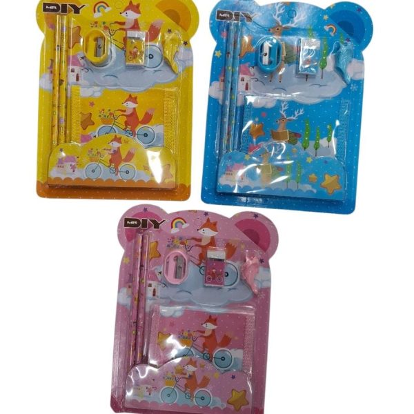 Set escolar x 6 pzas con billetera- 55694