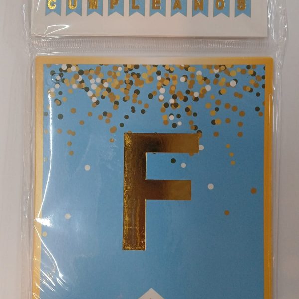 Banderin Feliz Cumpleaños CELESTE-02035C